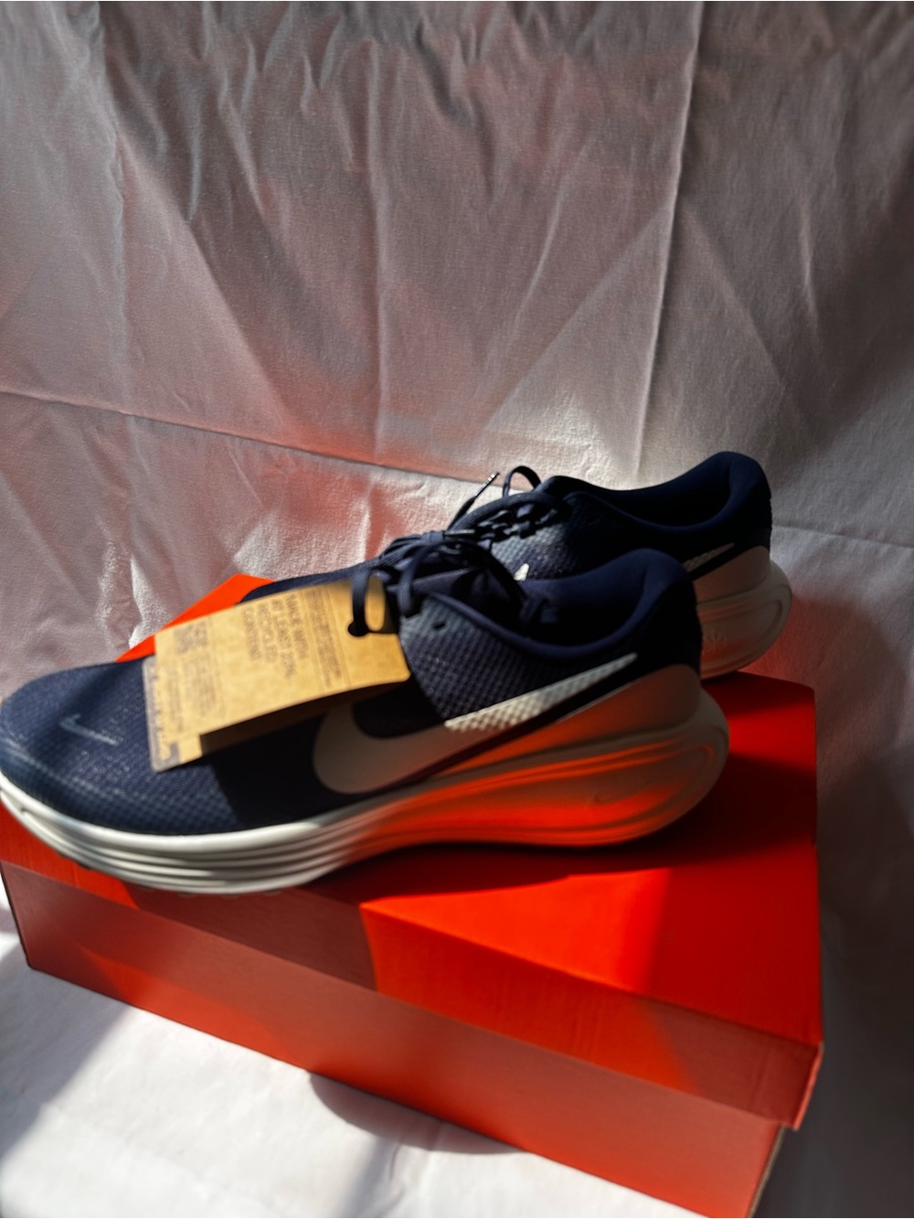 Nike Men’s Navy and White Athletic Running Shoes